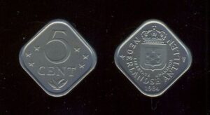 Netherlands Antilles Nizozemski Antili 5 Cents 1984 UNC