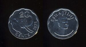 Eswatini Swaziland Svazi 20 Cents 2021