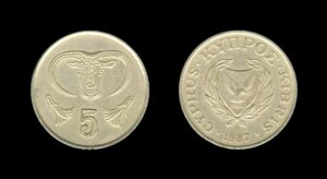 Cyprus Cipar 5 Cents 1987