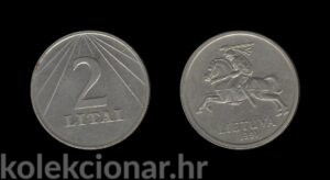 Lithuania Litva 2 Litai 1991