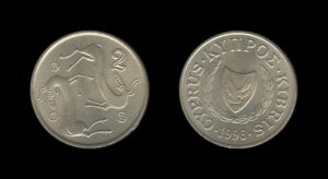 Cyprus Cipar 2 Cents 1996