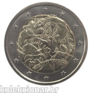 Italy Italija 2 Euro 2008 - Human Rights