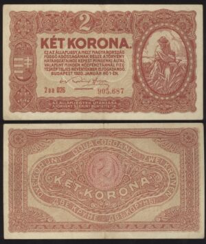 Hungary Mađarska 2 Korona 1920 P#58(1) F