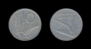 Italy Italija 10 Lire 1954