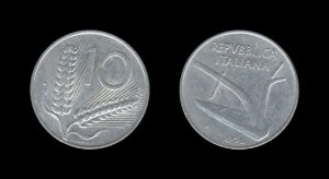 Italy Italija 10 Lire 1956