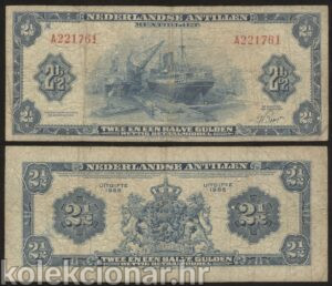 Netherlands Antilles 2.5 Gulden 1955 P#A1 VG