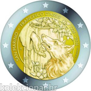 San Marino 2 Euro 2026 - 800th anniversary of the death of Francis of Assisi