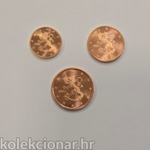 Finland Finska 1 + 2 + 5 Cents 2003