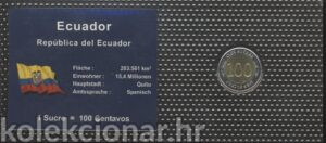 Ecuador Ekvador 100 Sucres 1997 - Central Bank