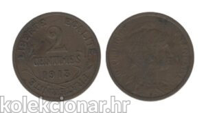 France Francuska 2 Centimes 1913