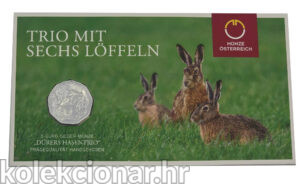 Austria Austrija 5 Euro 2026 – Dürer’s Three Bunnies