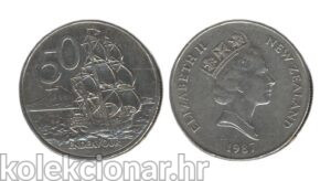 New Zealand Novi Zeland 50 Cents 1987 - Elizabeth II