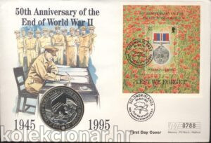 Solomon Islands 5 Dollars 1995 - World War II - Elizabeth II