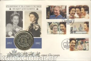 Samoa 1 Tala 1992 – Jubilee - Tanumafili II