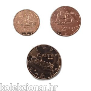 Greece Grčka 1 + 2 + 5 Cents 2023