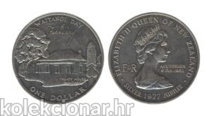 New Zealand Novi Zeland 1 Dollar 1977 - Waitangi Day - Elizabeth II