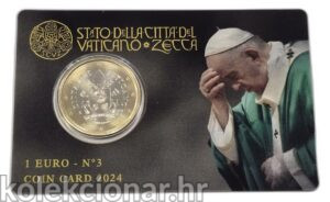 Vatican City Vatkian 1 Euro 2024 (kartica)