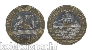 France Francuska 20 Francs 1993