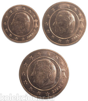 Belgium Belgija 1 + 2 + 5 Cents 2003