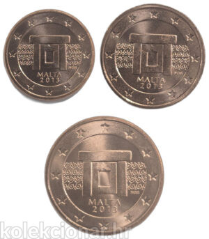 Malta 1 + 2 + 5 Cents 2013