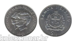 Samoa 1 Tala 1981 - Royal Wedding - Tanumafili II