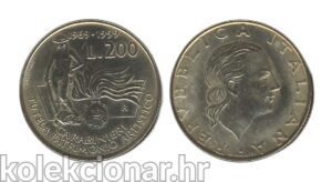 Italy Italija 200 Lire 1999 – Carabinieri Art Squad